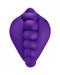 Honeybunch Textured Dildo Base with Vibrator Pocket for Harness Play - Purple