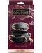 Bondage Couture Vegan Leather Wrist Cuffs - Black burgundy product box 