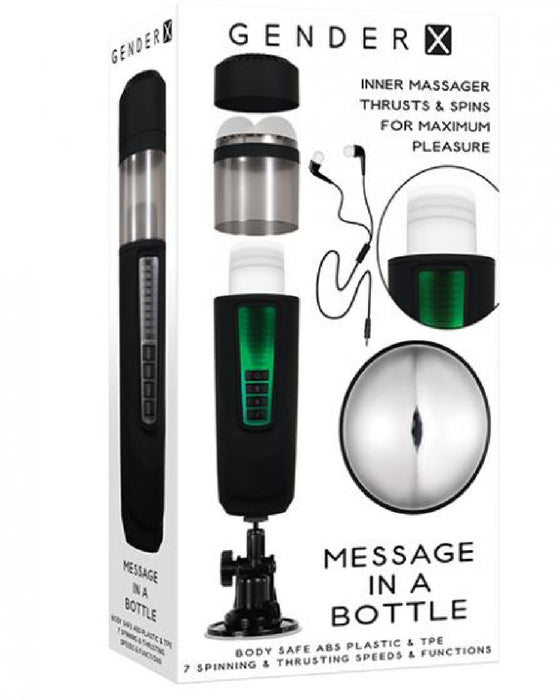 Message in a Bottle Thrusting Spinning Stroker with Voices product box 