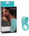 French Kiss Enhancer Silicone Vibrating Cock Ring next to product box 