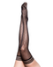 Kix'ies Ally Silky Sheer Black with Polka Dots Thigh Highs (sizes A-D)