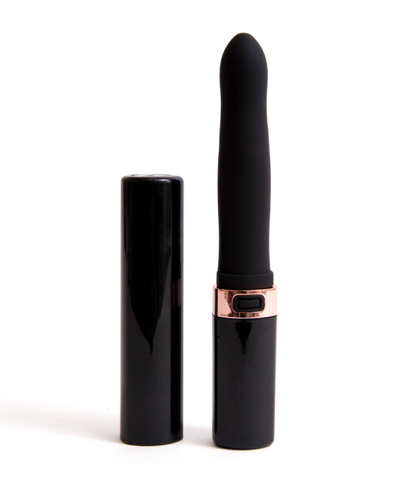 Cache 20-function Rechargeable Vibrator with Lid - Black with lid off