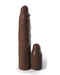 Fantasy 9 Inch Silicone Penis Extension with 3 inch Plug - Chocolate