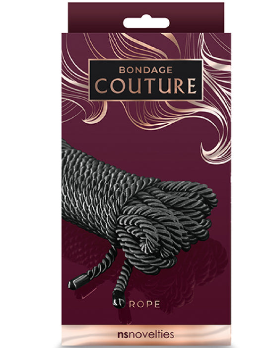 Bondage Couture Rope 25 Feet - Black burgundy product box 