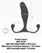 Technical diagram showcasing the product specifications for an Aneros MGX Trident Hands-Free Prostate Stimulator model, including tip width, mid-ridge distance, and insertable depth measurements designed for prostate stimulation.