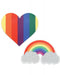 Pasties Pride Glitter Rainbow and Hearts