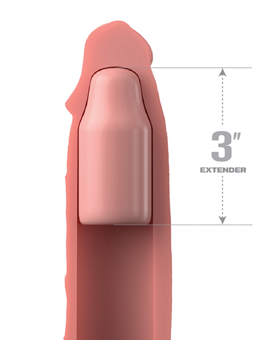 Fantasy 9 Inch Silicone Penis Extension with 3 inch Plug - Vanilla