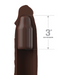 Fantasy 7 Inch Silicone Penis Extension with Ball Strap - Chocolate
