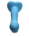 Simply Sweet 7 Inch Ribbed Dildo with Heart Base - Blue showing tip 