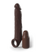 Fantasy 7 Inch Silicone Penis Extension with Ball Strap - Chocolate