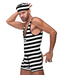 Male Power Sexy Prisoner Costume with Hat L/XL