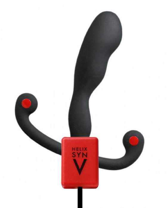 Aneros Helix SYN V Vibrating Prostate Massager with magnetic charger in place