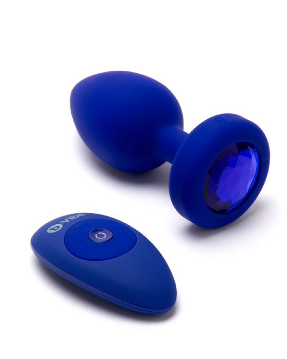 B-vibe Vibrating Jewel Anal Plug L/XL - Sapphire Blue
