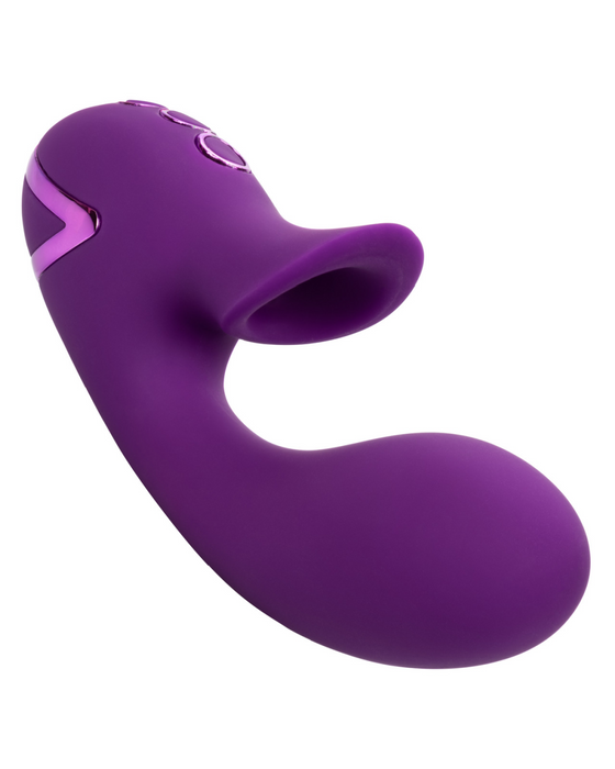 Huntington Beach Rabbit Vibrator with Clitoral Suction sideview 