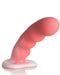 Simply Sweet 8 Inch Wavy Dildo with Heart Base - Pink sideview