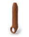 Fantasy 7 Inch Uncut Silicone Penis Extension with Ball Strap - Caramel