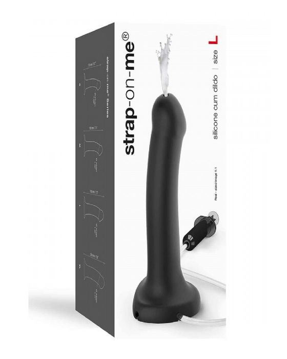 Strap-On-Me Silicone Squirting Cum Dildo - Black in the box