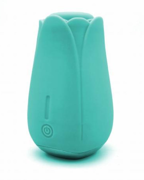 Tulip Pro 15-Function Waterproof Clitoral Suction Vibrator - Teal  upright 