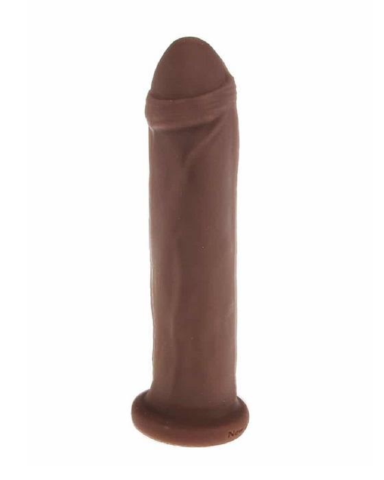 Leroy 9 Inch Uncut Look Silicone Dildo - Chocolate