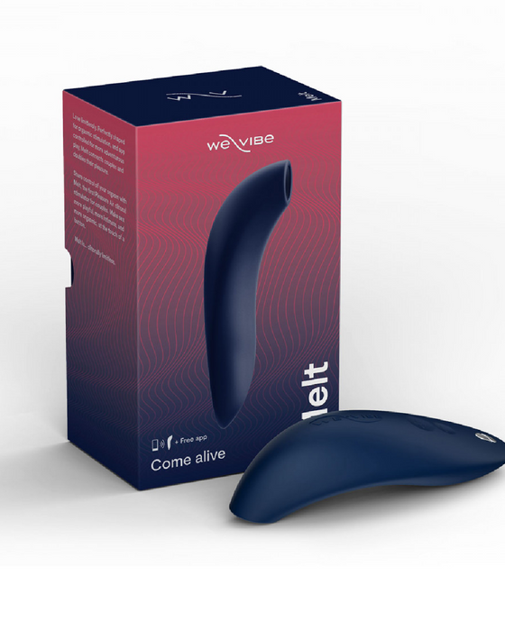We-Vibe Melt Rechargeable Pleasure Air Clitoral Stimulator - Blue with the box