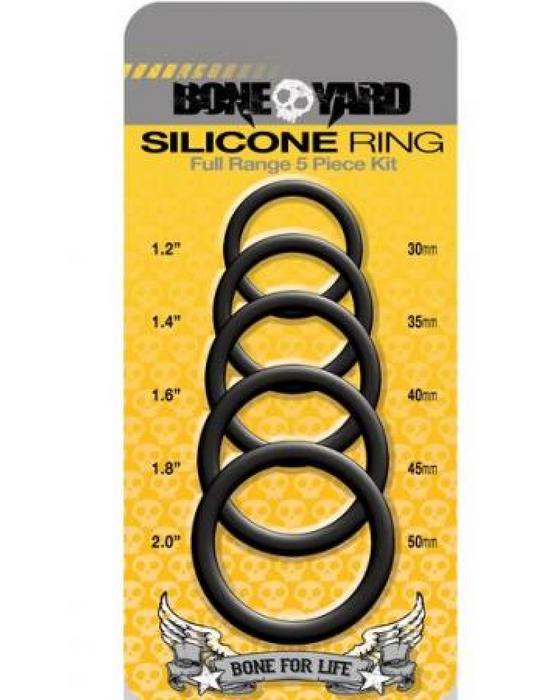 Boneyard Silicone Cock Rings 5 Pieces