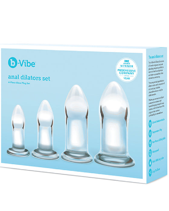 b-Vibe Glass Anal Dilator Graduated Set of 4