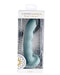 Packaged Sage 8" silicone dildo from the Sportsheets Merge Collection, presented in a clear plastic box with subtle patterned background, featuring a powerful suction cup and strap-on harness compatibility.
