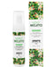 Product packaging for an Exsens Mint Mojito Flavored Warming Massage Oil in a white dispenser, featuring vibrant images of mint leaves and lime slices. Text displays the scent and volume (50 ml / 1.7 oz).