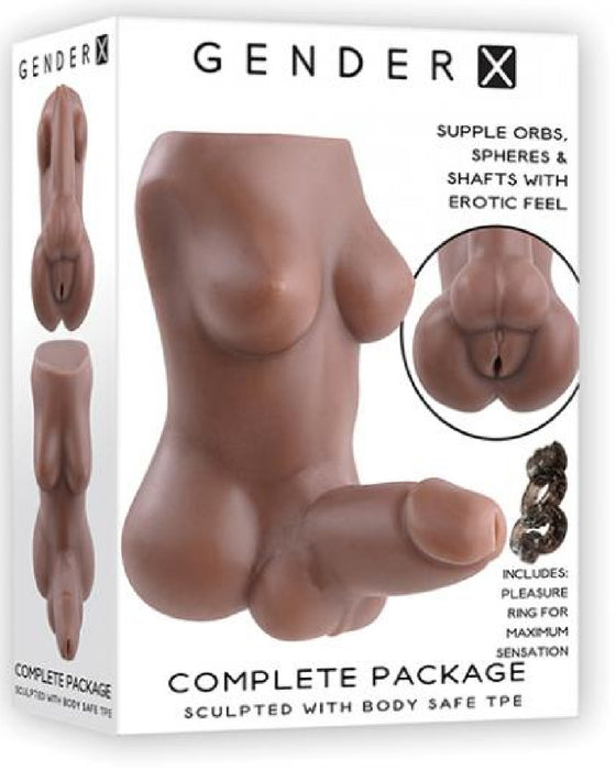 Gender X The Complete Package Masturbator Doll - Chocolate