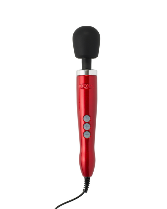 Doxy Die Cast Extra Powerful Massage Wand Vibrator - Red product on white background 