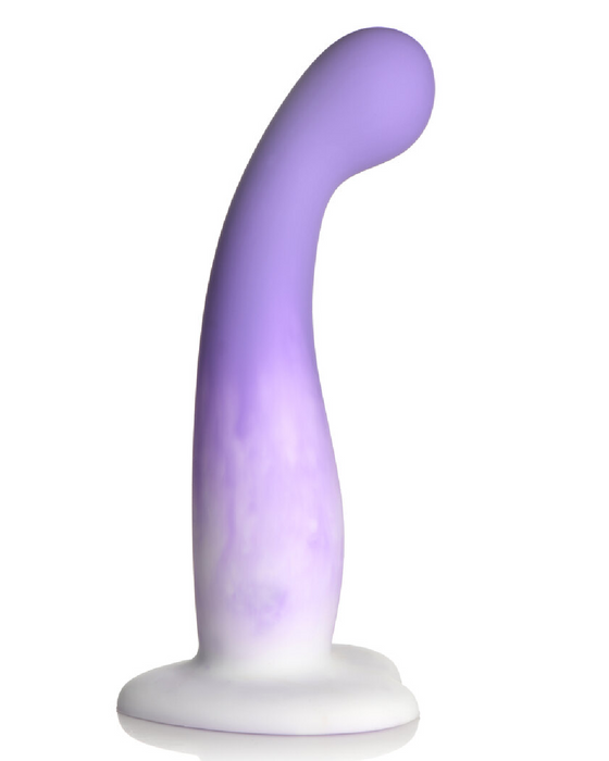 Simply Sweet 7 Inch Slim G-Spot Dildo with Heart Base upright 