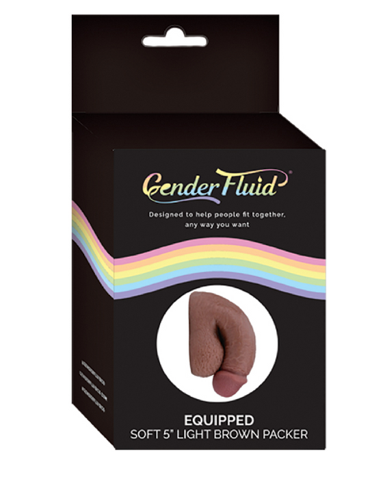 Gender Fluid 5 Inch Packer - Chocolate  product box 