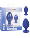 Cheeky Probe: 2 Graduated Textured Silicone Anal Plugs - Blue with the package
