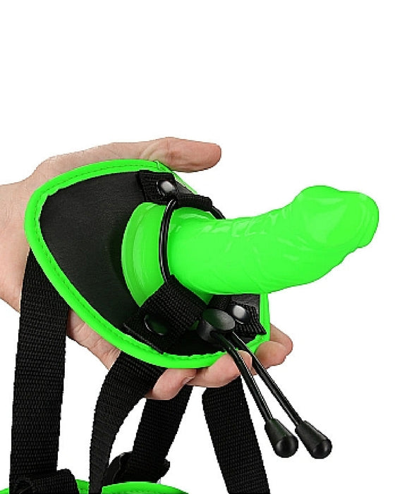 Ouch! Glow in the Dark Strap-on Corset Harness & Dildo Set