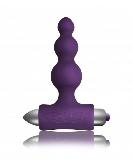 Petite Sensations Bubbles Butt Plug - Purple on white background