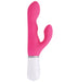 Lovense Nora Sound Activated Bluetooth Dual Stimulation Rabbit Vibrator sideview with white base on white background 