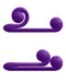 The Snail Silicone Waterproof Dual Stimulating Vibrator - Purple curled and uncurled
