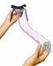 Waterslyde Aquatic Bath Tub Stimulator - Pink held in a person's hands against a white background