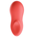 Touch X Vibrator by We-Vibe -  Coral showing curved underside on white background 