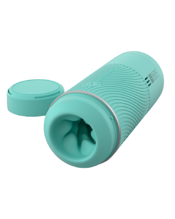 Pow Double Ended Manual Silicone Stroker with Suction Control - Mint