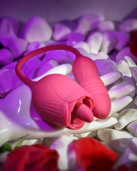 The Wild Rose Licking Tongue and Thrusting Bullet Vibrator