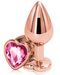 Rear Assets Rose Gold Heart Medium - Pink  toy on white background 