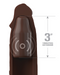 Fantasy 9 Inch Vibrating Silicone Penis Extension with Remote Control - Chocolate