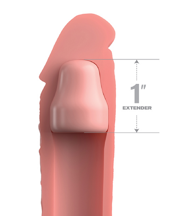 Fantasy 7 Inch Silicone Penis Extension with 1 inch Plug - Vanilla