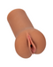Boundless Vulva Styled Penis Stroker - Mocha front view of product 