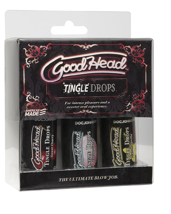 GoodHead Tingle Drops 3-pack French Vanilla, Cotton Candy, Sweet Cherry