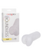 Boundless Vulva Styled Penis Stroker - Frost product and product box on white background 