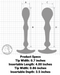 Technical blueprint-style illustration displaying the specifications of the Aneros Peridise Beginner Anal Toys - Set of 2, including detailed measurements and focusing on anal sensations.