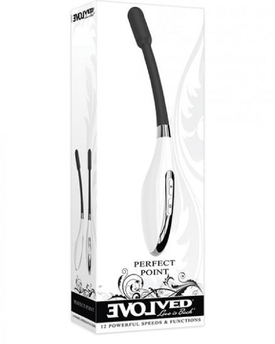 Perfect Point Ultra Slim Flexible Vibrator white and black product box 