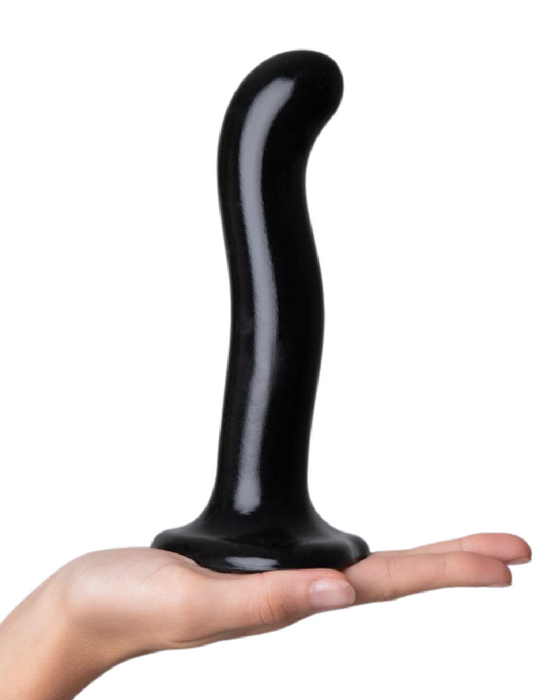 Strap-on-Me Extra Large 8 Inch Prostate & G-Spot Dildo held upright in a palm